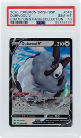2020 POKEMON SWSH BLACK STAR PROMO DUBWOOL V #49 PSA 10