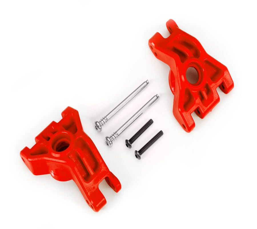 Traxxas 9050R Red Heavy Duty L/R Rear Sub Axle Carriers 4x4 Hoss/Rustler/Slash