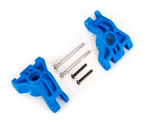 Traxxas 9050X Blue Heavy Duty L/R Rear Sub Axle Carriers 4x4 Hoss/Rustler/Slash