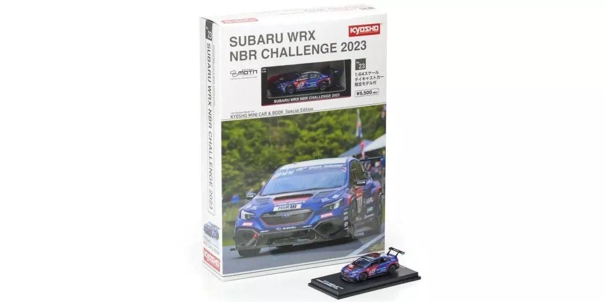 Kyosho K07129N23E Mini Car & Book No.23 SUBARU WRX NBR Challenge 2023