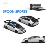 Microturbo Honda Civic Type R FD2 Spoon Sports Metallic White 1:64