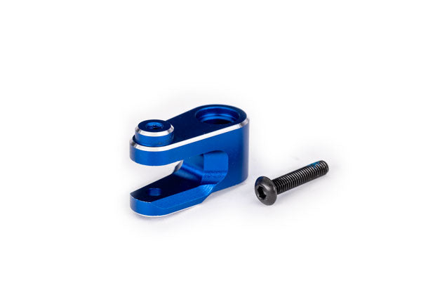 Traxxas 10247-BLUE Servo horn, steering, 6061-T6 aluminum (blue-anodized)/ 3x15mm BCS (with threadlock) (1)