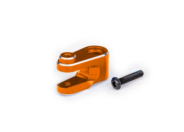 Traxxas 10247-ORNG Servo horn, steering, 6061-T6 aluminum (orange-anodized)/ 3x15mm BCS (with threadlock) (1)