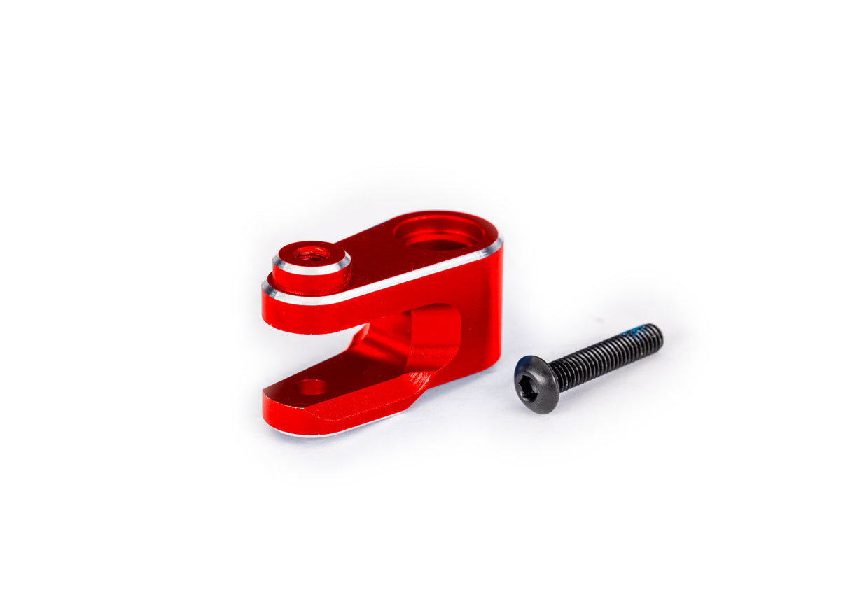 Traxxas 10247-RED Servo horn, steering, 6061-T6 aluminum (red-anodized)/ 3x15mm BCS (with threadlock) (1)