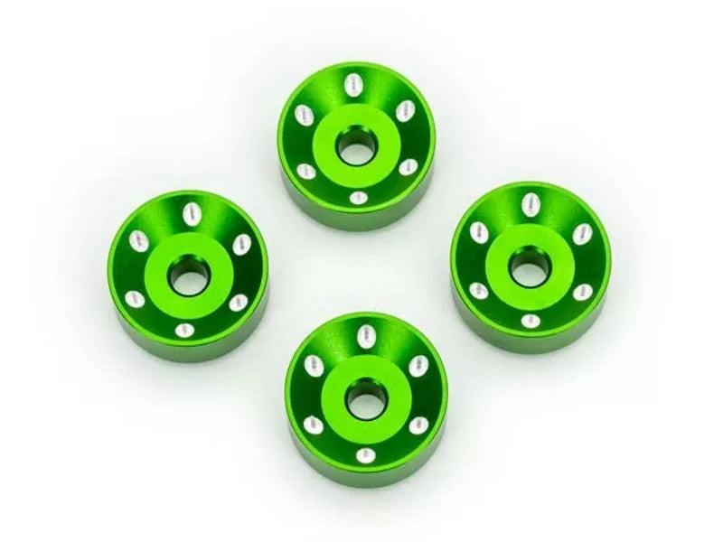 Traxxas 10257-GRN (4) Wheel Washers Machined Aluminum Green For Maxx Slash