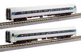 Kato 106-6295 N Amtrak Amfleet II Phase VII Paint Coach 2 Car Set