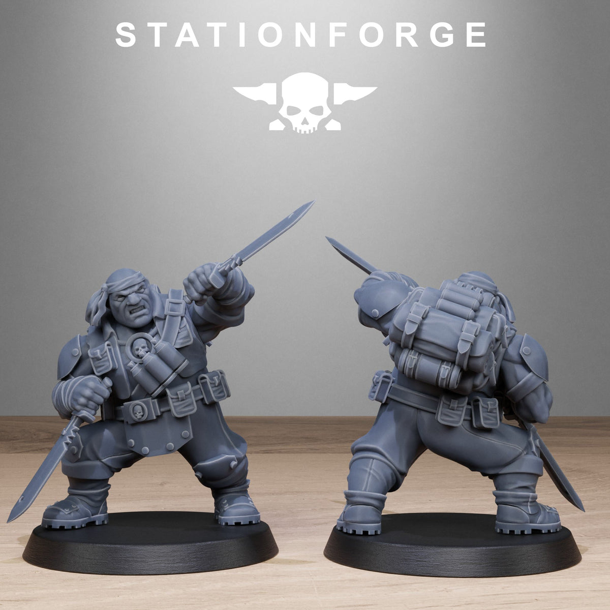 3D Printed GrimGuard Jungle Fighter Mutants x10 by StationForge Miniatures
