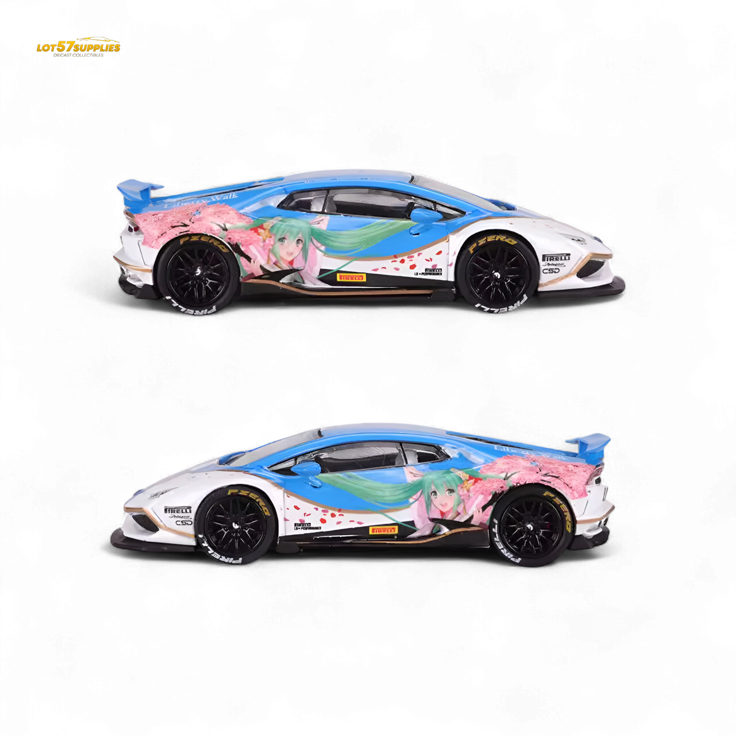 King Model Lamborghini Huracan LP610 Hatsune Blue 1:64