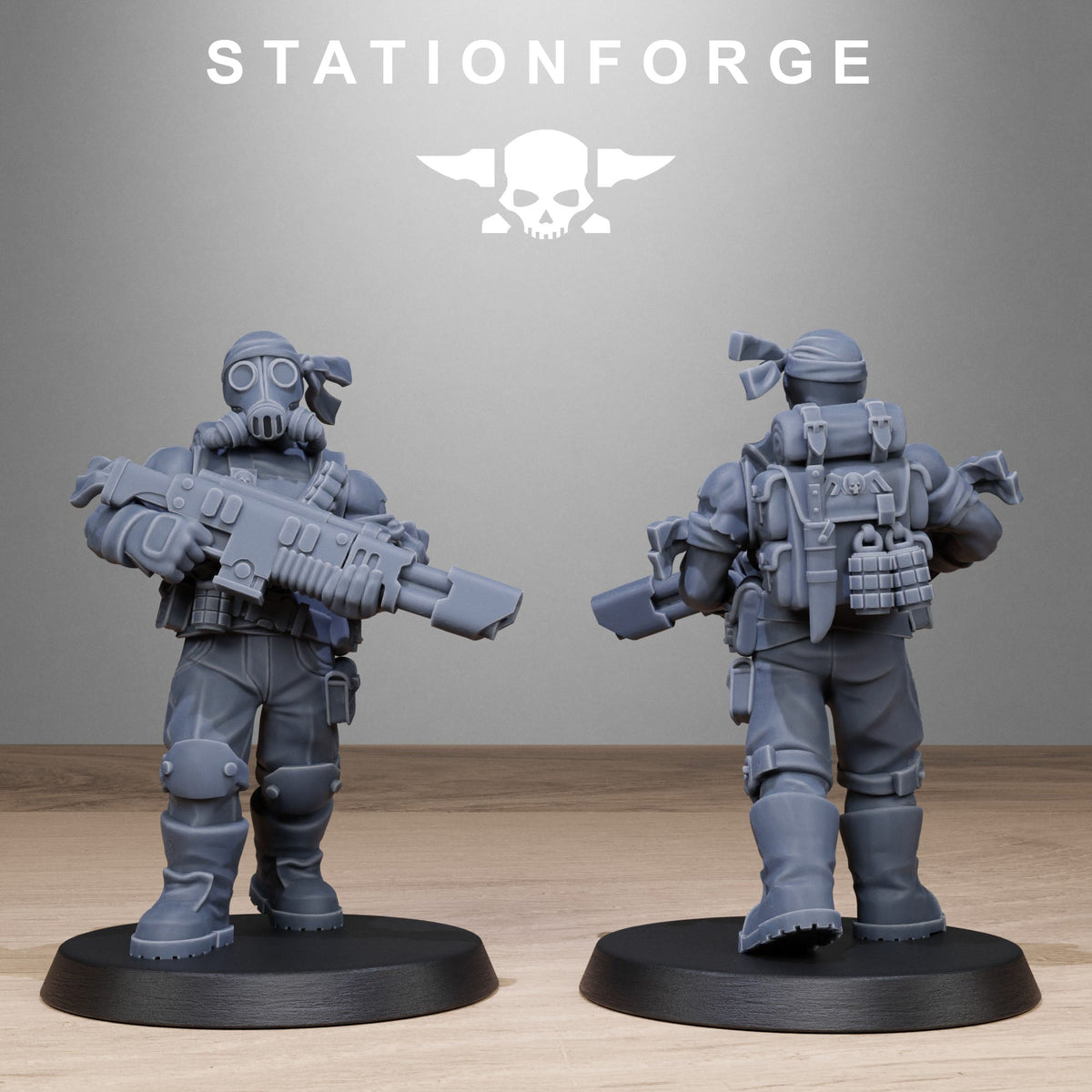 3D Printed GrimGuard Jungle Fighters by StationForge Miniatures