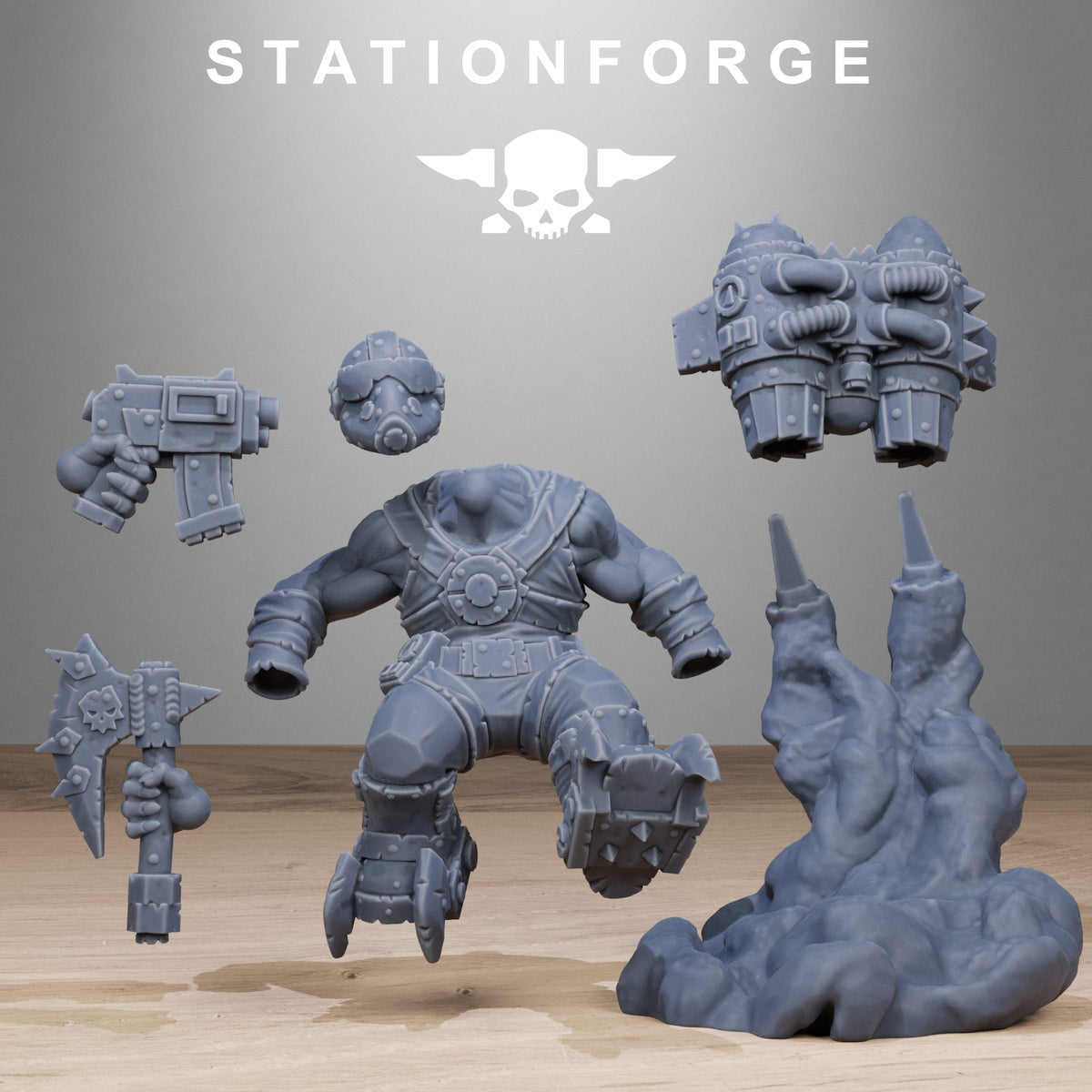 3D Printed Orkaz Flyers by StationForge Miniatures
