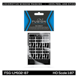 HO Scale EMD SD70M & SD70MAC Locomotive Window Masking Set