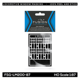 HO Scale GE GEVO Locomotive Window Masking Set