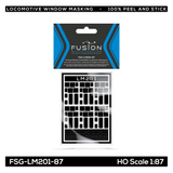 HO Scale GE Dash 9 & AC4400 Locomotive Window Masking Set