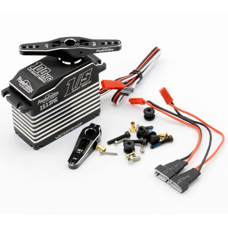 Powerhobby 1513MG 1/5 Servo sin escobillas de alto par impermeable de aluminio 3S / 4S