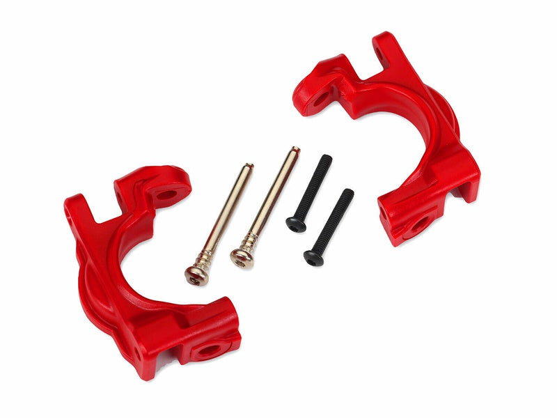 Traxxas 9032R Heavy Duty Caster Blocks C-Hubs 4x4 Hoss/Rustler/Slash (Red)