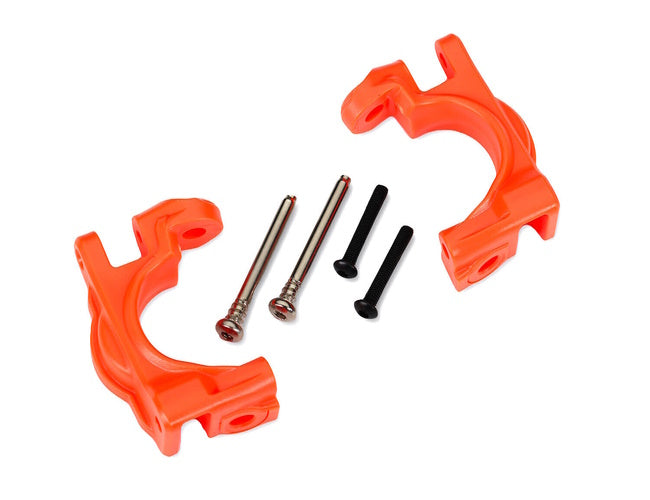 Traxxas 9032T Heavy Duty Caster Blocks C-Hubs 4x4 Hoss/Rustler/Slash (Orange)