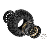 INJORA YQW-1301BGD-1319 1.3" 70*27mm -3.75mm Offset Brass Wheels Set for Micro Crawlers