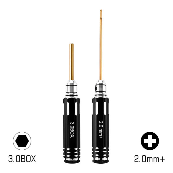 INJORA Tool-LSD63-64 2.0mm+ Phillips Screwdriver 3.0mm Hex Nut Driver for 1/30 Axial SCX30