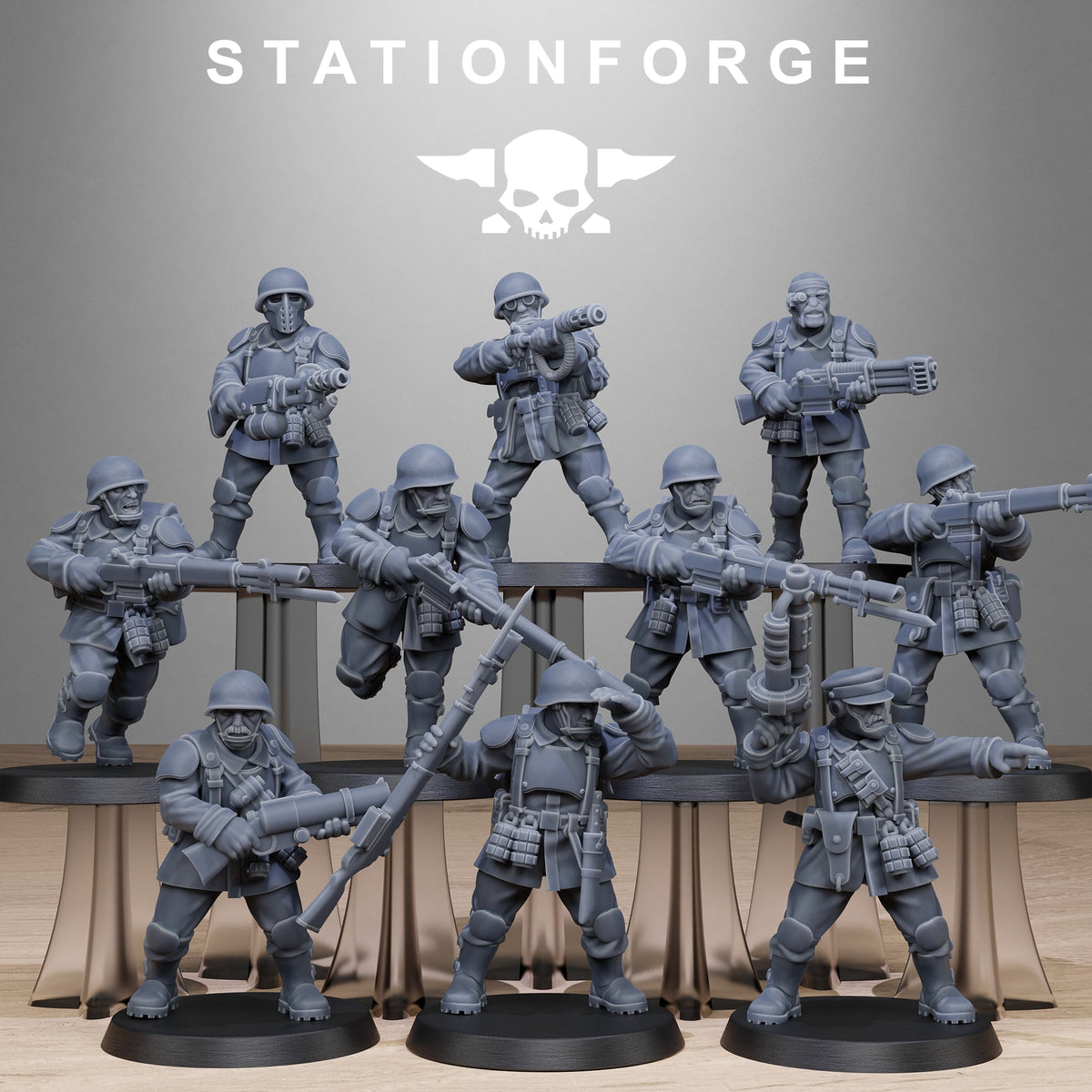 3D Printed FreeGuard Infantry by StationForge Miniatures