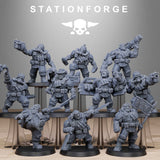 3D Printed GrimGuard Jungle Fighter Mutants x10 by StationForge Miniatures