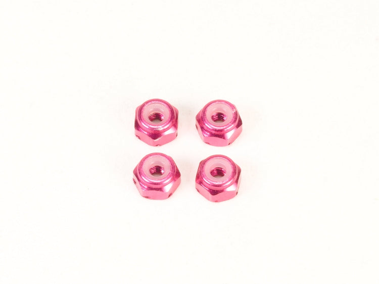 PN RACING 200408P  Alm. 2mm Wheel Lock Nut - Pink