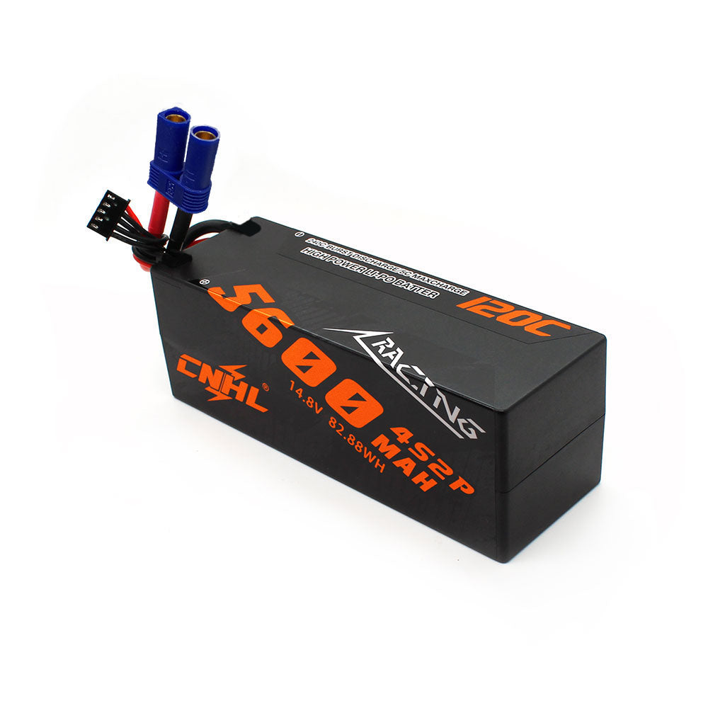 Batterie Lipo à étui rigide CNHL Racing Series 5600mAh 14.8V 4S2P 120C avec prise EC5