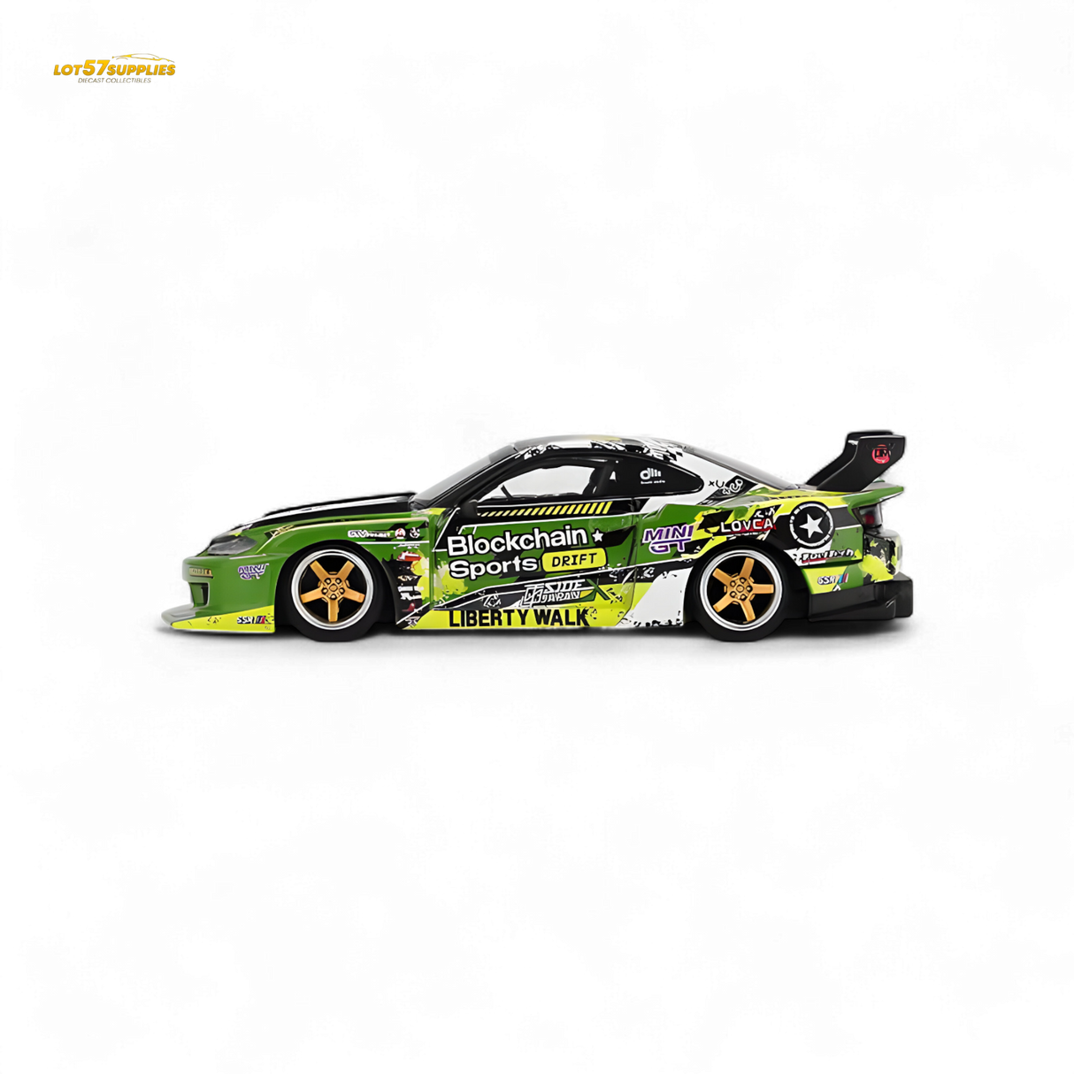 (Pre-Order) MINI-GT Nissan LB-Super Silhouette S15 Silvia #555 V2 2024 Formula Drift Japan - 1:64