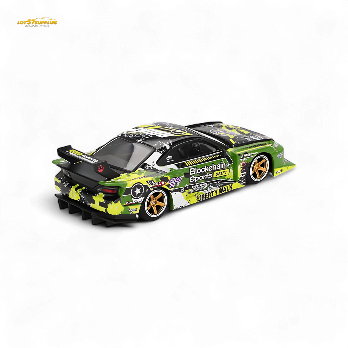 (Pre-Order) MINI-GT Nissan LB-Super Silhouette S15 Silvia #555 V2 2024 Formula Drift Japan - 1:64