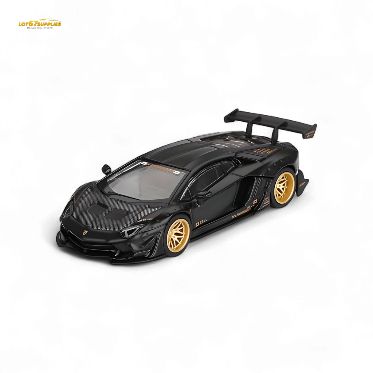Mini-GT LB WORKS Lamborghini Aventador Matte Black 1:64
