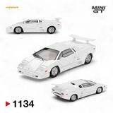 Mini-GT Lamborghini Countach 25th Anniversary White 1:64