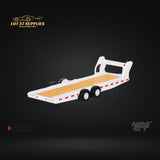 Mini-GT Car Hauler Trailer White 1:64