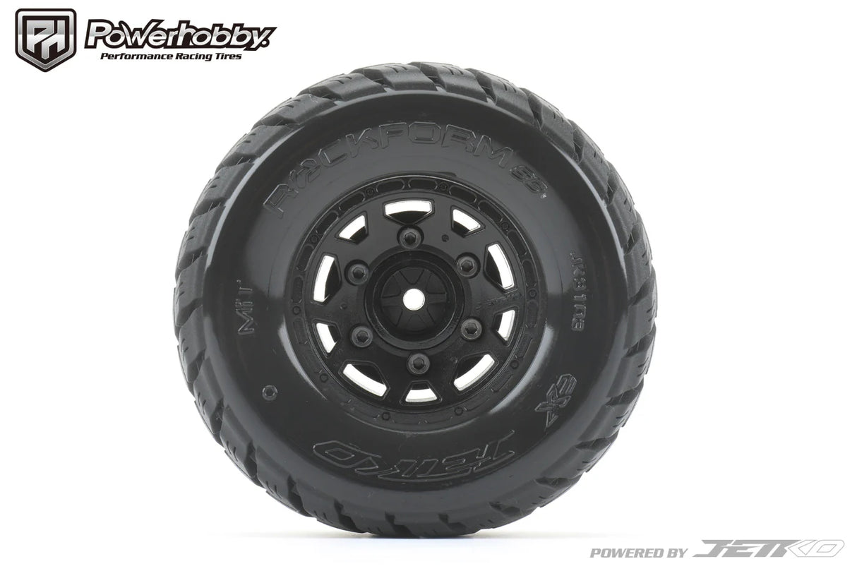 Powerhobby PHB3103CBMSGN Rockform 1/10 SC Belted Tires (2) with Removable Hex Wheels
