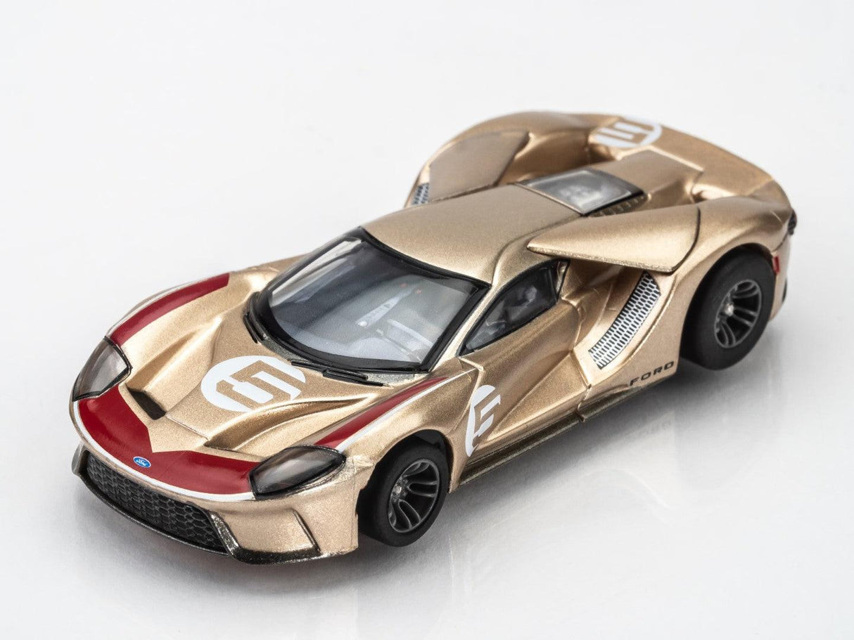 AFX 22061 Ford GT Heritage #5 Gold Mega G+ MG+ HO scale slot Car MegaG
