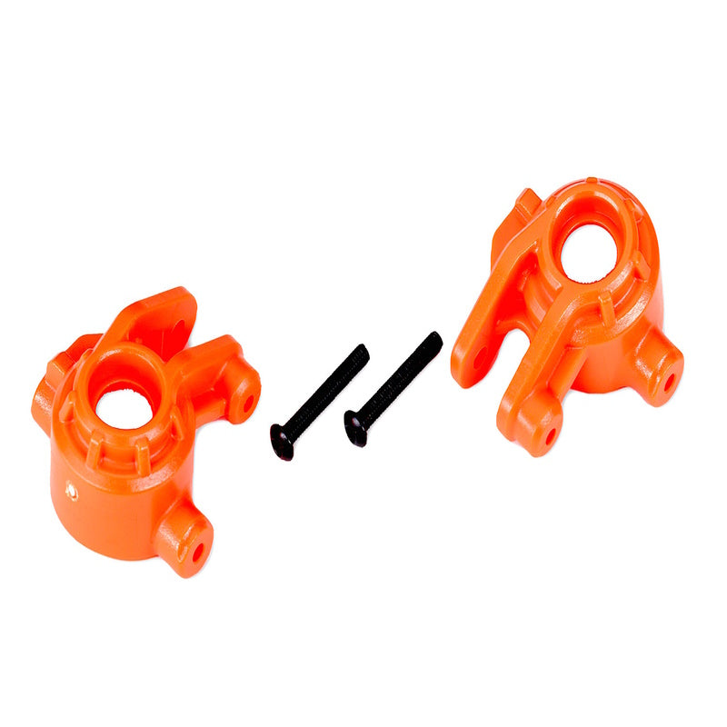 Traxxas 9037T Steering Blocks Extreme Heavy Duty Orange, 4x4 Hoss/Rustler/Slash