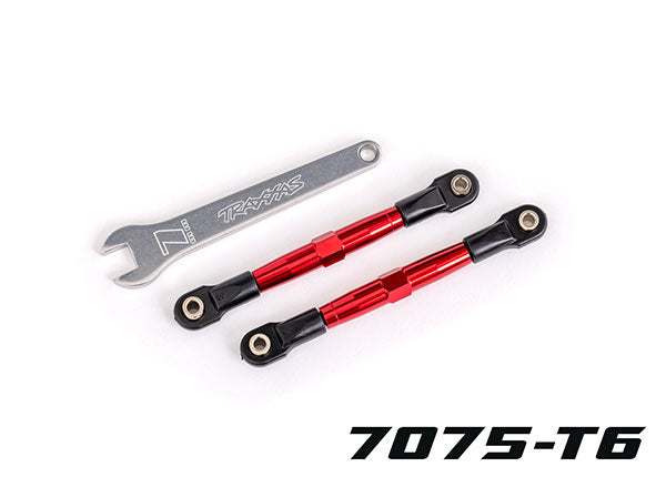 Traxxas 2445R Toe links, front (TUBES red-anodized, 7075-T6 aluminum, stronger than titanium) (2)