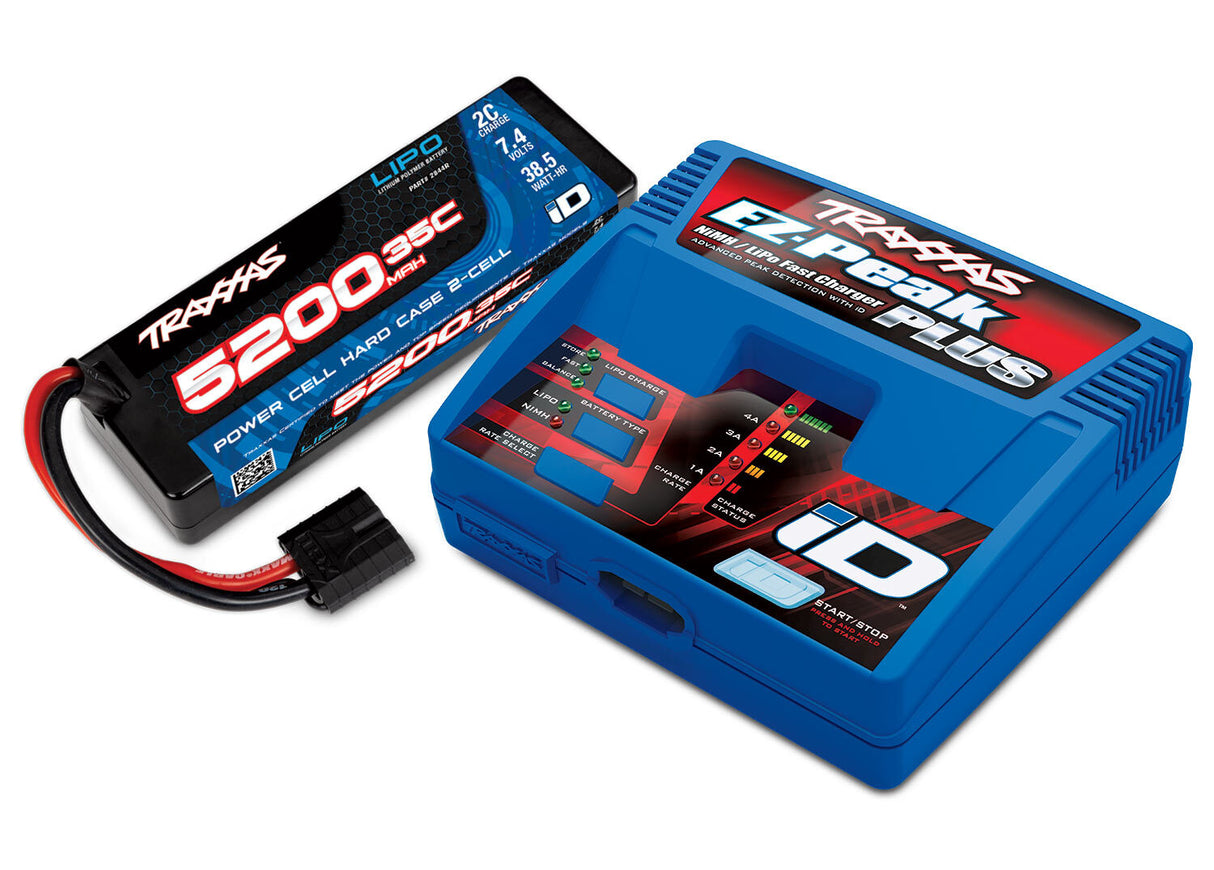 Traxxas 2970-2SR 2s LiPo Hard Case Completer w/ EZ-Peak Charger