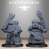 3D Printed Corrupted Guard Dwarves by StationForge Miniatures