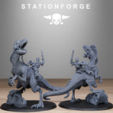 3D Printed GrimGuard Jungle Raptors by Stationforge Miniatures