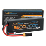 Powerhobby 2S 7.4V 5500MAH 100C Lipo Battery w XT60 + Adapter
