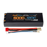Powerhobby 2S 7.6V 6000mah 120C Graphene + HV Lipo Battery Bullet Deans Plug