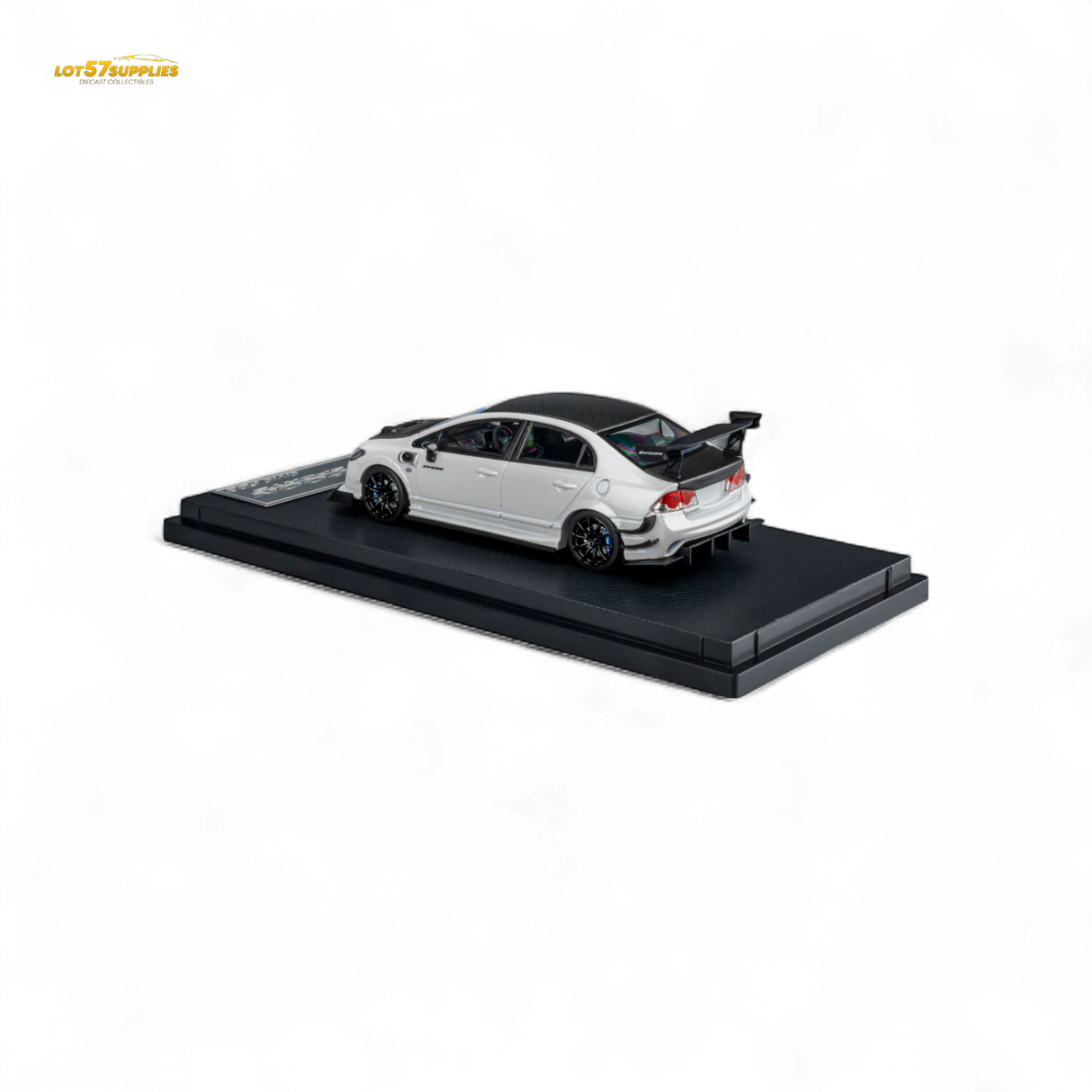 Microturbo Honda Civic Type R FD2 Spoon Sports Metallic White 1:64