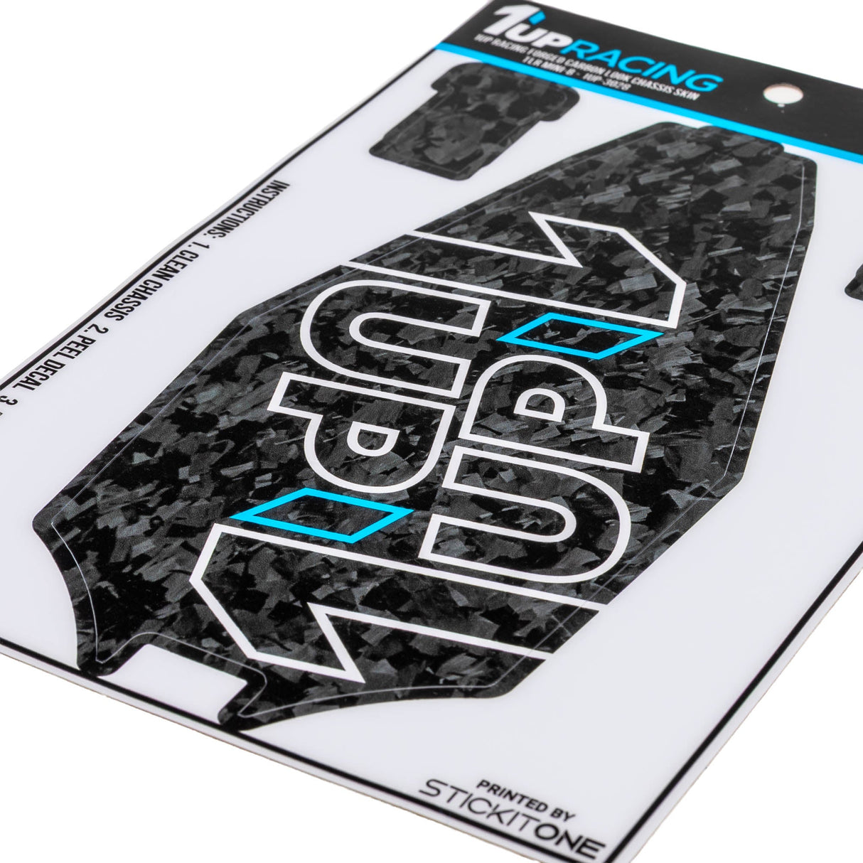 1up Racing Forged Carbon Look Chassis Skin - Losi Mini-B