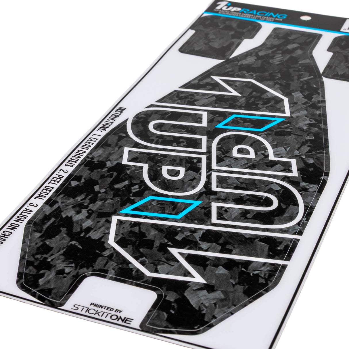 1up Racing Forged Carbon Look Chassis Skin - Schumacher Cougar LD3