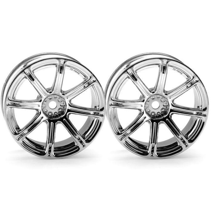 HPI 3301 Work Emotion XC8 Wheel 26mm 6mm Offset Chrome (2) Sprint2 / E10/ Nitro3