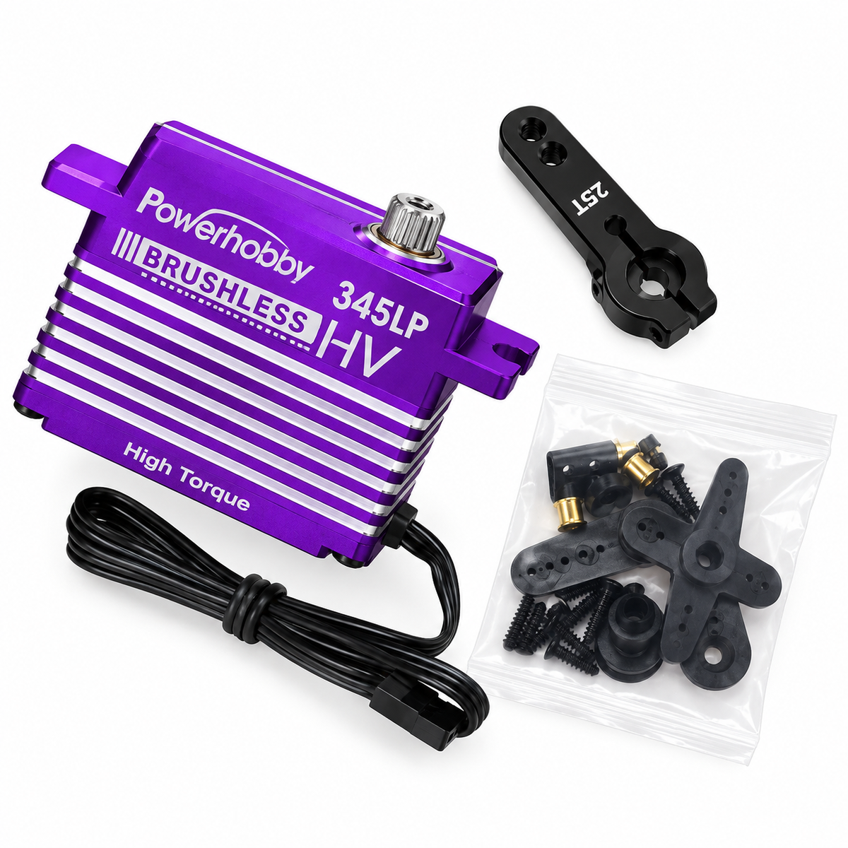 Powerhobby 345LP Low Profile High Torque / Voltage Servo WP  Purple