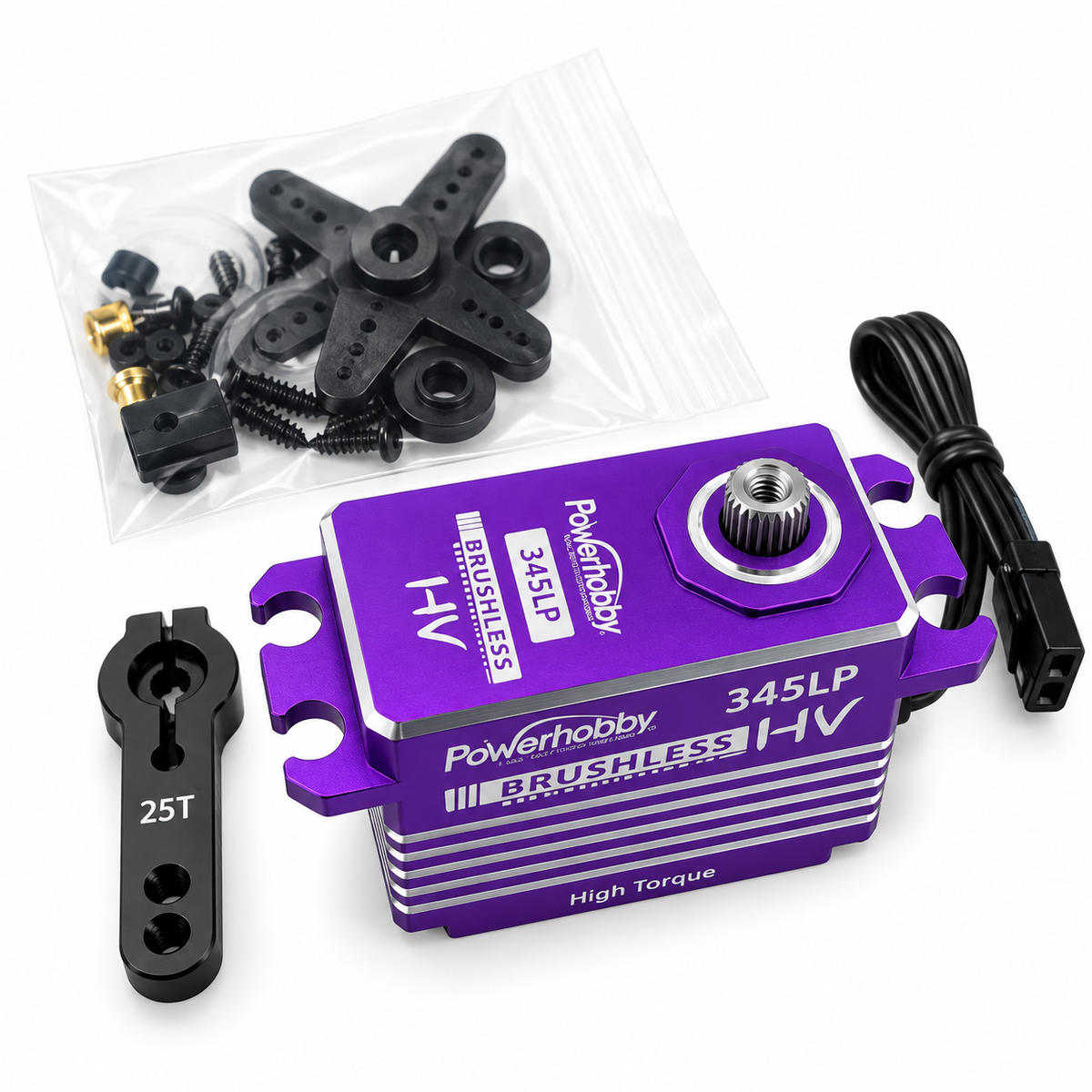 Powerhobby 345LP Low Profile High Torque / Voltage Servo WP  Purple