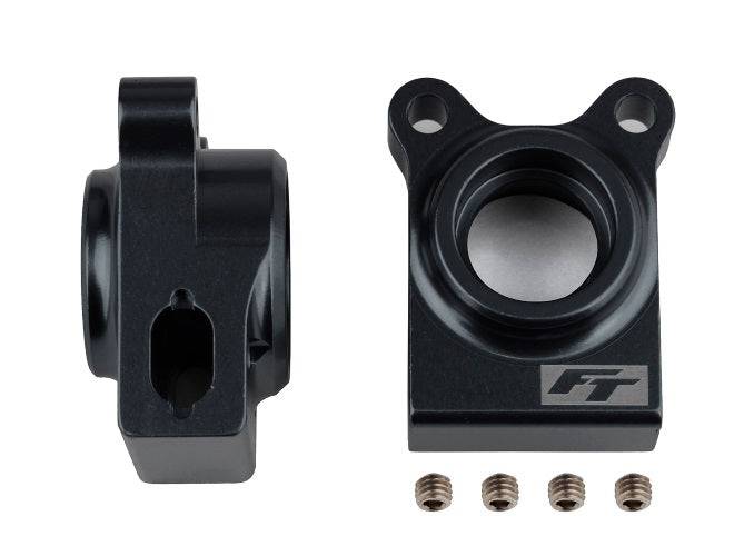 Associated 92271 RC10B74.1 Factory Team Rear Hubs Black Aluminum