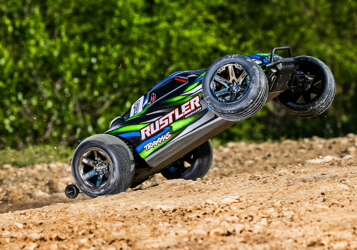 TRAXXAS 37354-4 GRN Rustler 2WD BL-2s HD