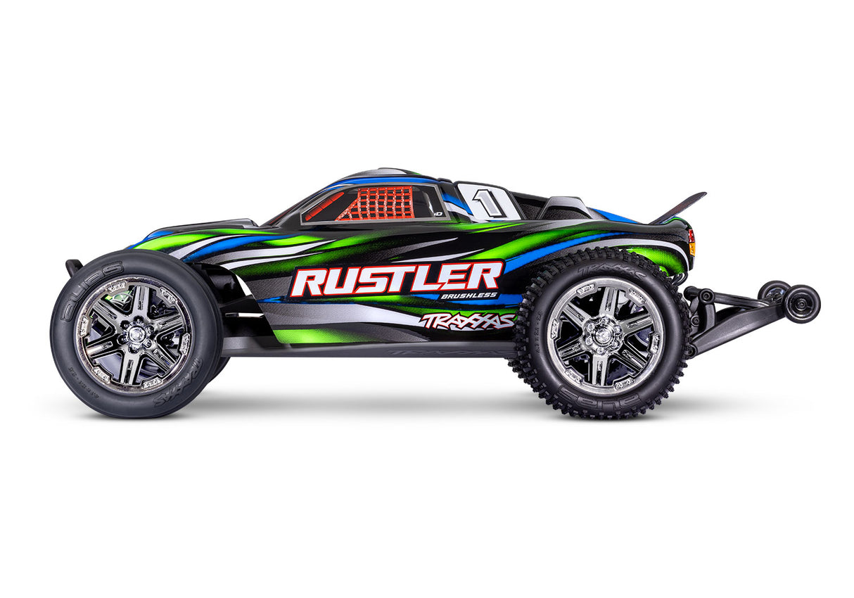 TRAXXAS 37354-4 GRN Rustler 2WD BL-2s HD