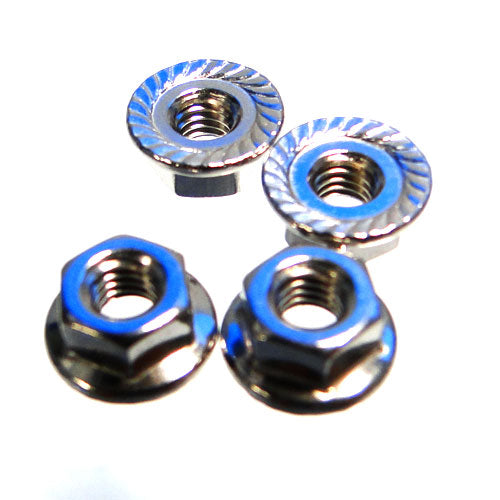 Hobao 39005 NUT M4 WITH FLANGE, 4PCS